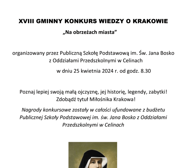 Gminny Konkurs Wiedzy o Krakowie