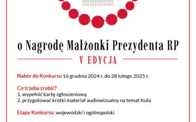 Ruszył nabór do V edycji Konkursu dla Kół Gospodyń Wiejskich o Nagrodę Małżonki Prezydenta RP.