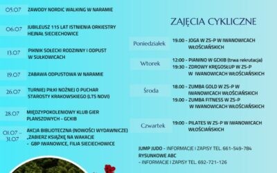Kalendarz wydarzeń kulturalno – sportowych w Gminie Iwanowice – Lipiec 2025 r.