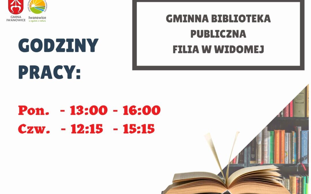 Kopia Biblioteka w Widomej – zmiana godzin otwarcia