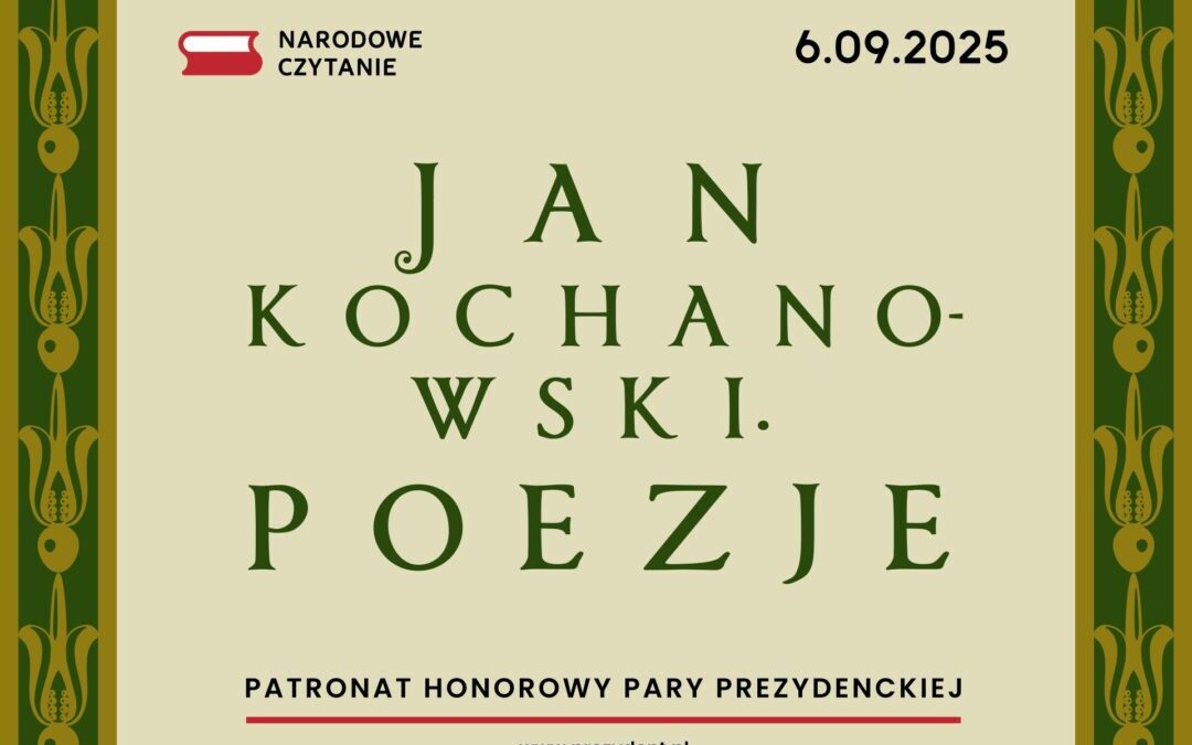 Narodowe Czytanie – Poezje Jana Kochanowskiego na Dyskusyjnym Klubie Książki!
