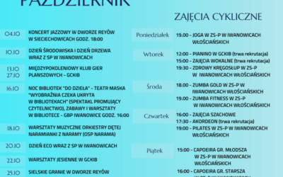 Kalendarz wydarzeń kulturalno-sportowych w Gminie Iwanowice – Październik 2025 r.
