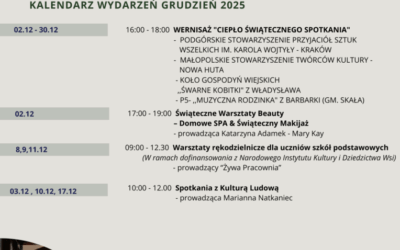 Kalendarz wydarzeń – grudzień 2025 w Muzeum Regionalnym w Iwanowicach!