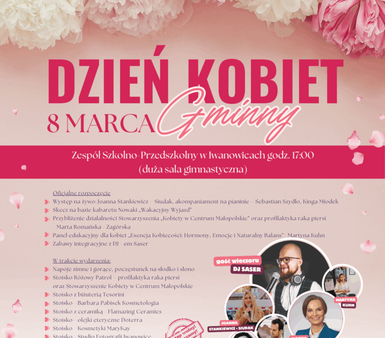 Gminny Dzień Kobiet – 8 marca w Iwanowicach!