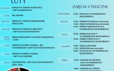 Kalendarz wydarzeń kulturalno-sportowych w Gminie Iwanowice – luty 2026 r.
