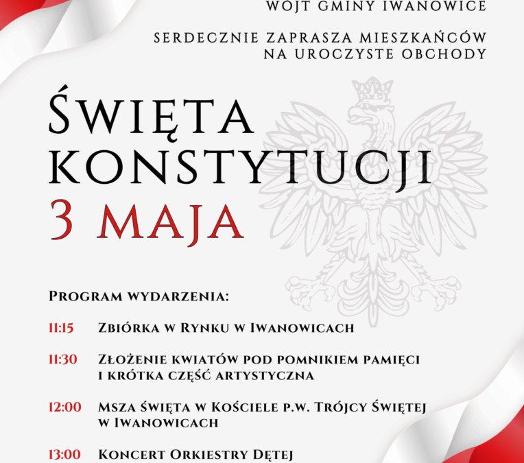 Uroczyste obchody Święta Konstytucji 3 Maja!