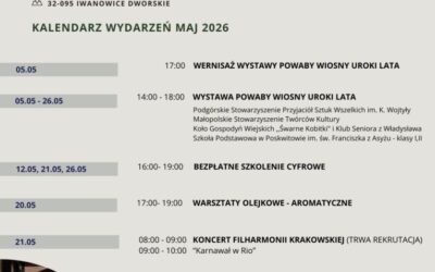 Kalendarz wydarzeń – maj 2026 w Muzeum Regionalnym w Iwanowicach!