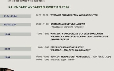 Kalendarz wydarzeń – kwiecień 2026 w Muzeum Regionalnym w Iwanowicach!