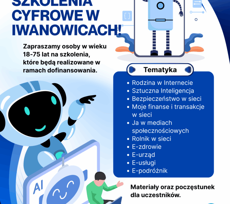 BEZPŁATNE szkolenia cyfrowe w Iwanowicach!